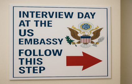 INTERVIEW DAY AT THE US EMBASSY: FOLLOW THIS STEP